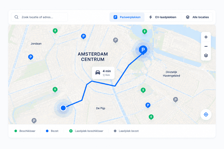 Conceptweergave van de ParkWave Parkeerassistent
